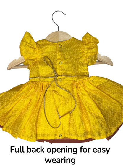 Classic Khan Frock -Yellow