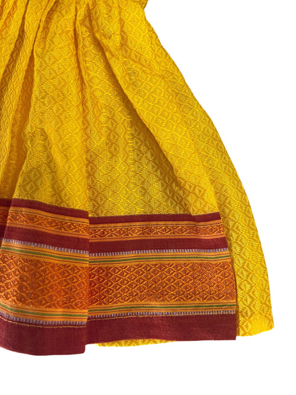 Maharani Khan Frock - Yellow