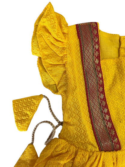 Classic Khan Frock -Yellow