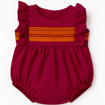 Magenta Pink Ethnic Baby Romper for Girls – Occasion Wear, Comfortable Fit