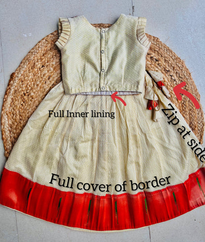 Khan-Paithni Fusion Parkar Polka(Pearl White)