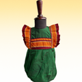 Green Ethnic Baby Romper with zari frills