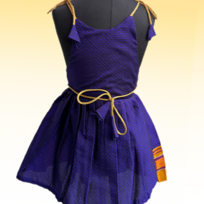 Preemie Blue( Yellow Border) Khann Frock