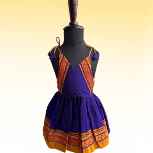 Preemie Blue( Yellow Border) Khann Frock