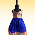 Royal Blue Paithni Frock with Munia Border